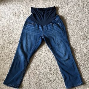 Motherhood Maternity Indigo Blue cropped jeans